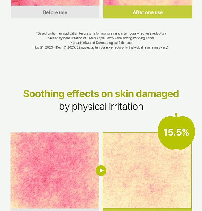 Green Apple Lacto Rebalancing Popping Toner - 95g