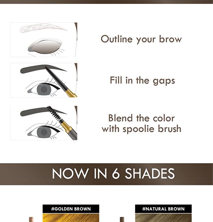 Pro Slim Brow Pencil - Latte Brown