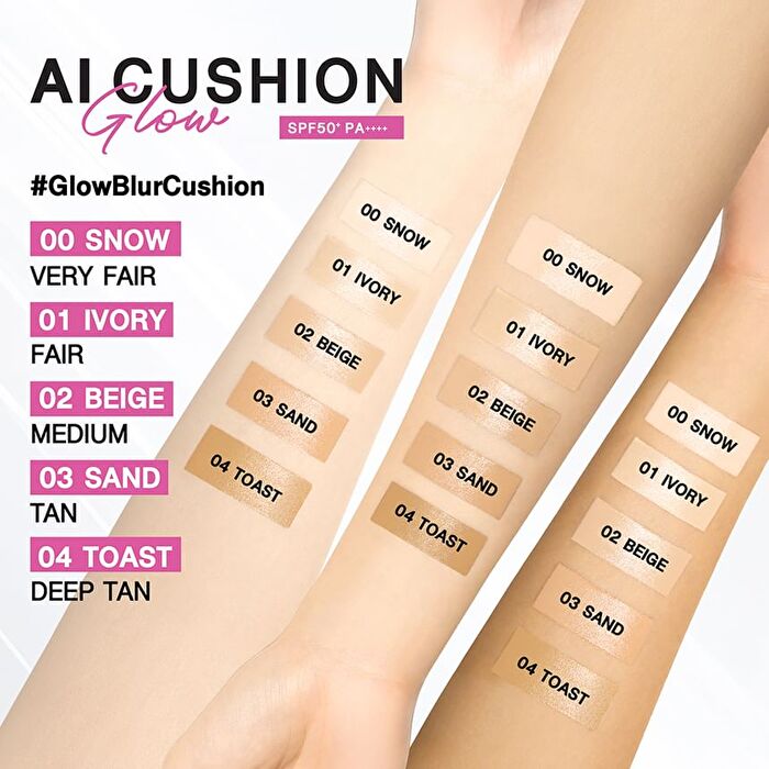 AI Cushion Glow SPF50+ PA++++ - 01 Ivory