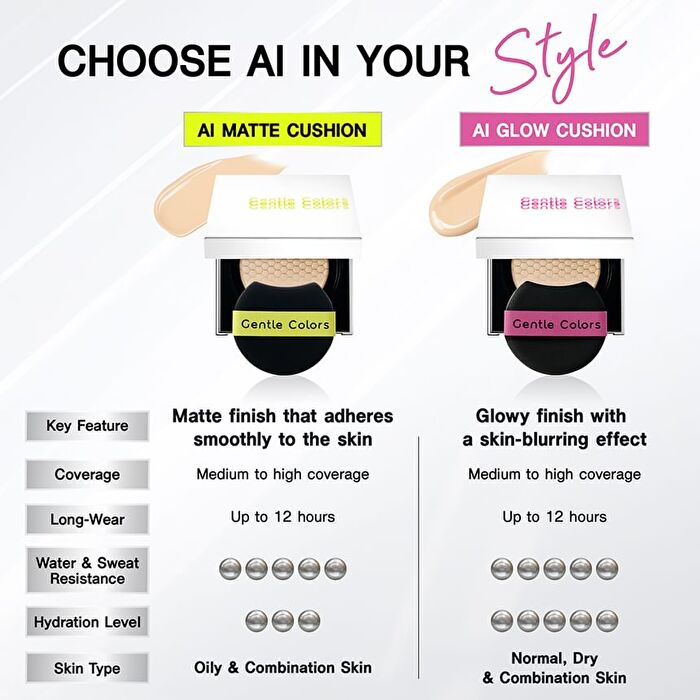 AI Cushion Glow SPF50+ PA++++ - 01 Ivory