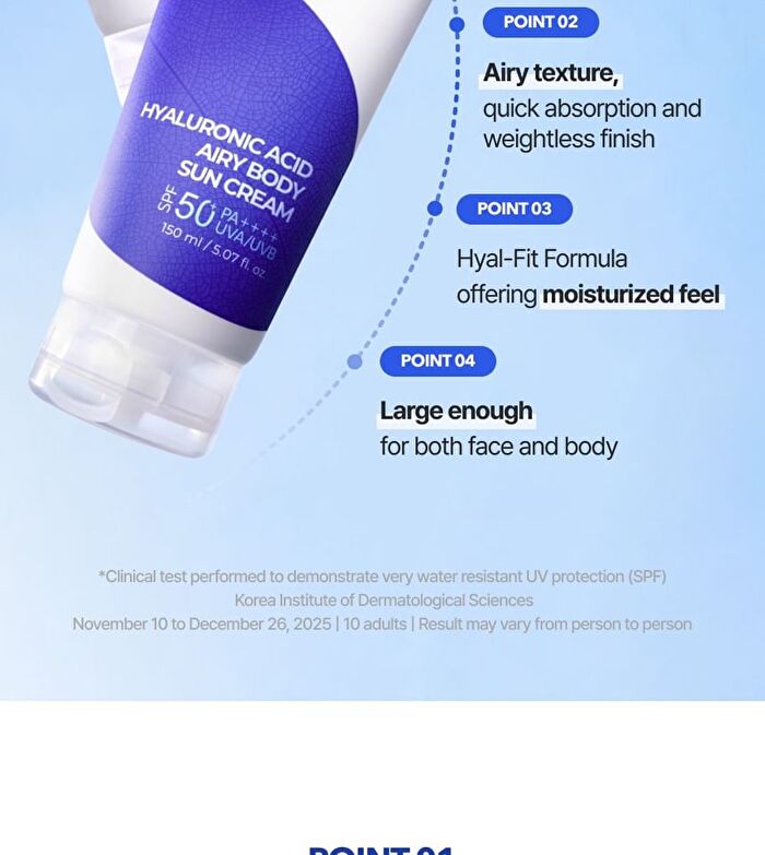 Hyaluronic Acid Airy Body Sun Cream - 150ml