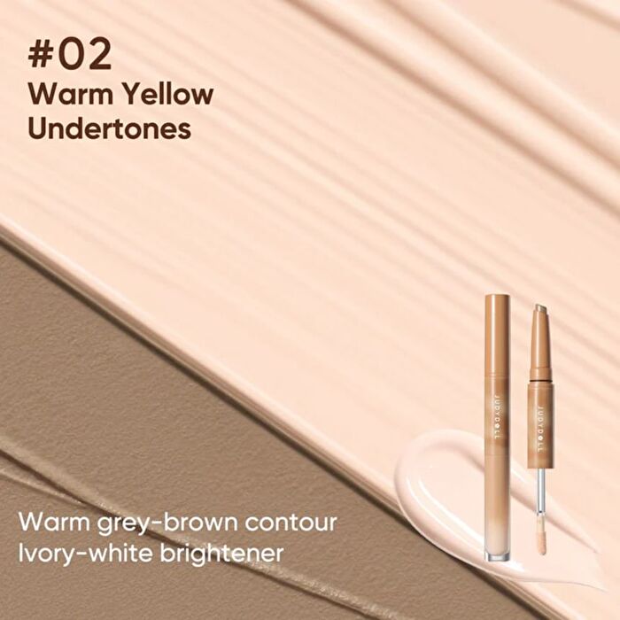 Dual-Ended Contour Stick - 2 Colors - #02 Warm Yellow Undertones