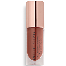 Makeup Revolution Pout Bomb Vitamin E Plumping Lip Gloss Cookie Deep Nude 4.6ml