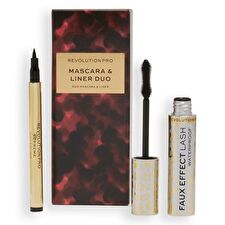 Revolution Pro Set Revolution Pro: Faux Effect Lash Waterproof Volumising Mascara Black 8ml & Supreme Flick Precise Gel Eyeliner Black 1ml