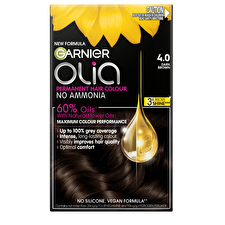 Garnier Olia 4.0 Dark Brown Permanent Hair Colour No Ammonia 60% Oils