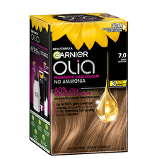 Garnier Olia 7.0 Dark Blonde Permanent Hair Colour No Ammonia 60% Oils