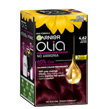 Garnier Olia 4.62 Intense Deep Red Permanent Hair Colour No Ammonia 60% Oils