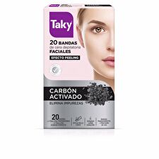 Taky Activated Carbon Facial Depilatory Wax Strips 20 Units