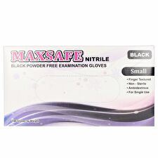 Maxsafe Nitryl Gloves Size S #black 100 Pz