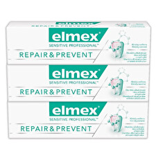Elmex Sensitive Professional Repair & Prevent Trio Toothpaste (3 Pcs) - Toothpaste For Pain Relief 75ml