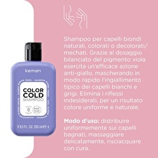 Kemon Color Cold Hair Treatment Shampoo Neutralizing 250ml