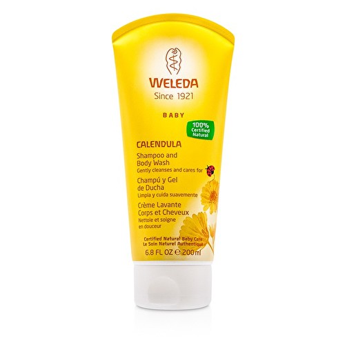 Weleda Baby calendula Shampoo and Body wash cosmetic women 200ml marigold Baby Shampoo (4001638096515)