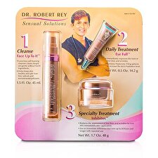 Dr Robert Rey Sinnliche Lösungen Set: Cleanser 45ml + Wrinkle Filler 14,2 g + Falten Erase 48g 3pcs