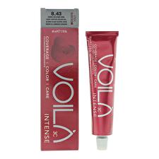 Intercosmo Voila 3c Intense Permanent Hair Dye 8.43 Light Copper Golden Blonde 60ml