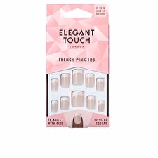 Elegant Touch French Pink Nails With Glue Square #126-s 24 U