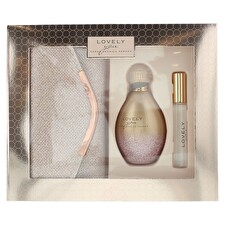 Sarah Jessica Parker Set Sarah Jessica Parker: Lovely You Eau De Parfum For Women 100ml & Lovely You Eau De Parfum For Women 10ml & Lovely You Textile Handbag Badge Holder Rose