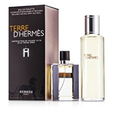 Terre DHermes Eau De Toilette Refillable Spray 30ml/1oz + Refill 125ml/4.2oz 2pcs