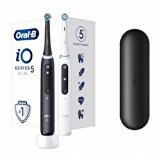 Oral B Electric Toothbrush Io Series 5 Matt Black & Quite White Duo Pack