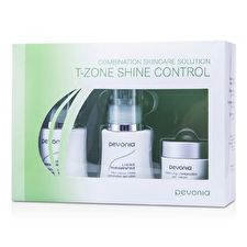 Pevonia Botanica Kombinations-Hautpflege-Lösung - T-Zone Glanzkontrolle: Reiniger 50ml / 1.7oz + Lotion 50ml / 1.7oz + Creme20ml / 0.7oz 3St