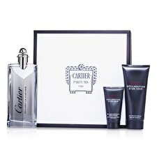 Cartier Erklärung dun Soir Coffret: Eau de Toilette Spray 100ml/3.3oz + Duschgel 100ml/3.3oz + After Shave Emulsion 30ml / 1 Unze 3pcs
