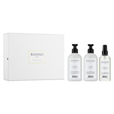 Balmain Set Balmain: Volume Hair Shampoo Hydrating 300ml & Volume Hair Conditioner Moisturizing 300ml & Volume Hair Spray Treatment Conditioning 200ml & Scalp Brush