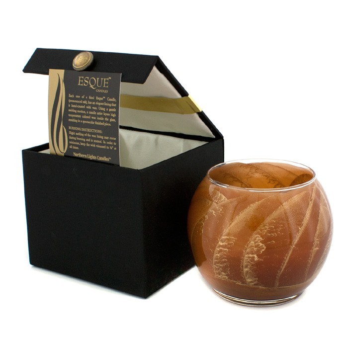 Northern Lights Candles Esque Polished Globe Candle Terra Cotta 4