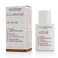 Clarins UV Plus Anti-Pollution Tagesbildschirm Multi-Protection SPF 50 / PA ++++ Durchlässiger 30ml/1oz