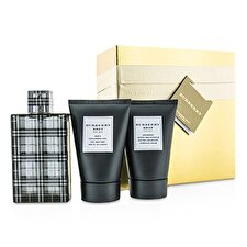 Burberry Brit Coffret: Eau De Toilette Spray 100ml / 3.3oz + Körperreinigungsgel 100ml / 3.3oz + After Shave Balsam 100ml / 3.3oz (Gold Box) 3St