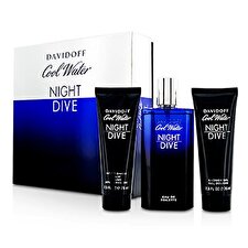 Davidoff Cool Water Nacht Dive Coffret: Eau de Toilette Spray 125ml/4.2oz + After Shave Balm 75 ml / 2,5 Unzen + Duschgel 75 ml / 2,5 Unzen 3pcs