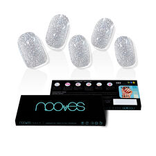 Nooves Dazzling Diva Premium Glam #glitter Gray Gel Nail Sheets 20 U