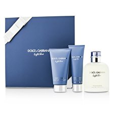 Dolce & Gabbana Homme Light Blue Coffret: EDT Spray 125ml/4.2oz + After Shave Balm 75 ml / 2,5 Unzen + Duschgel 50 ml / 1.6o 3pcs