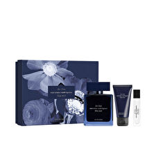 Narciso Rodriguez Bleu Noir For Men - 3 Pc Gift Set 90ml/3.3oz Eau De Parfum Spray 30ml/1.6oz Shower Gel 10ml/0.33oz Eau De Parfum Spray 90ml/3.3oz