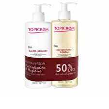 Topicrem Da Protect Emolient Balm 500ml & Cleansing Gel 500ml Pack 2 Pcs