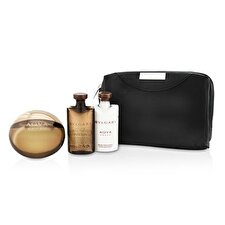 Bvlgari Aqva Amara Set: Eau de Toilette Spray 100ml / 3.4oz + After Shave Balsam 75ml / 2.5oz + Duschgel 75ml / 2.5oz + Beutel 3pcs + 1Pouch