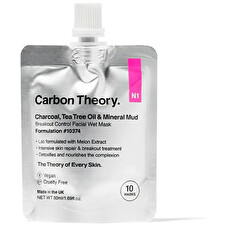 Carbon Theory Charcoal Tea Tree Oil & Mineral Mud Breakout Control Facial Wet Mask 50ml
