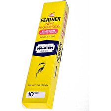 Feather New Hi-stainless Platinum Coated Double Edge Blade (100)