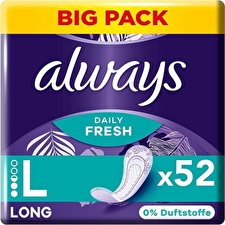 Always Panty Liners Daily Fresh Long 52 Pcs