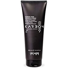 Echosline Karbon 9 Charcoal Mask - Maska Pro Barvené Chemicky Ošetřené A Zesvětlené Vlasy 300ml