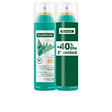 Klorane A La Ortiga Sebum-regulating Dry Shampoo For Brown/dark Hair Pack 2x 150ml