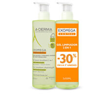 A-derma Exomega Control Emollient Gel 2in1 Pack 2x 500ml