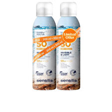Sensilis Invisible & Light Body Spray Spf50+ Pack 2x 200ml