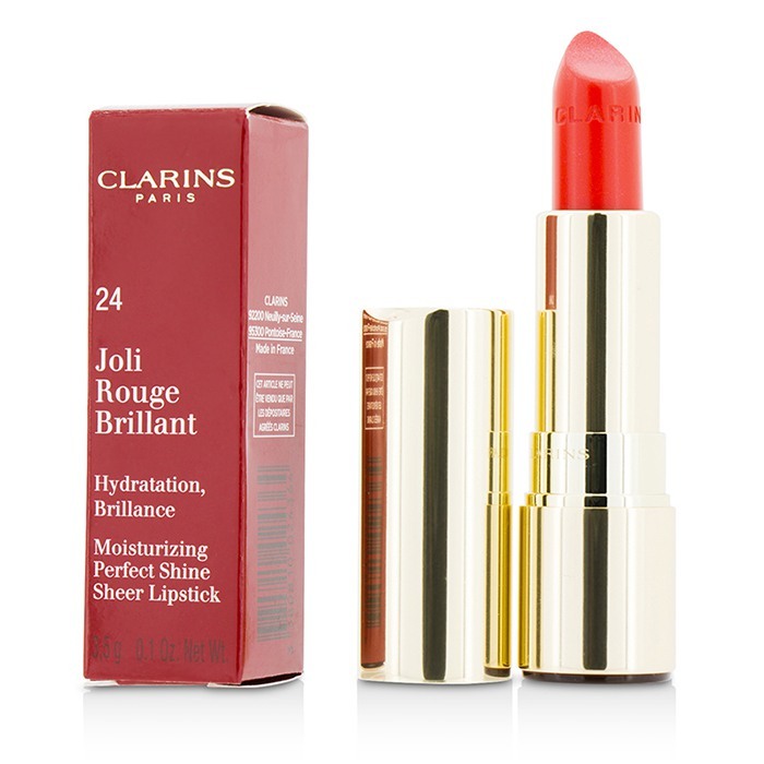 Clarins Joli Rouge Brillant (Moisturizing Perfect Shine Sheer Lipstick) - # 24 Watermelon 3.5g/0.1oz