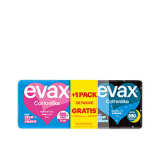 Evax Cottonlike Pads Pack Normal Wings Day 32 Units & Night Wings 11 Units