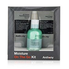 Moisture On The Go Kit: All Purpose Facial Feuchtigkeitscreme + Belebende Rush Hair & Body Wash 100ml + Handcreme 3 Stück 90ml