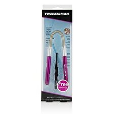 Tweezerman Smooth Finish Facial Hair Remover - Pink (With Black Slant Tweezerette) 2pcs