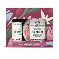The Body Shop G1 Intro British Rose Giftset Shower Gel 60ml/body Butter 50ml/hand Cream 30ml 140ml