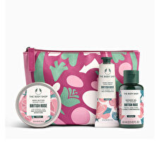 The Body Shop G2 Beauty Bag British Rose Shower Gel 60ml/body Butter 50ml/hand Cream 30ml 140ml