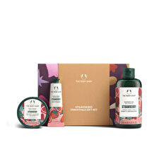 The Body Shop G3 Small Strawberry Giftset Hand Cream 30ml/body Butter 50ml/shower Cream 60ml 140ml