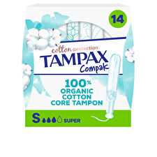 Tampax 100% Organic Cotton Super Plug 14 Units