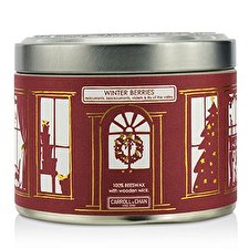 The Candle Company Tin Can 100% Bienenwachs Kerze mit Holzdocht - Winter Beeren (Johannisbeeren, schwarze Johannisbeeren, Veilchen & Maiglöckchen) (8x5) cm